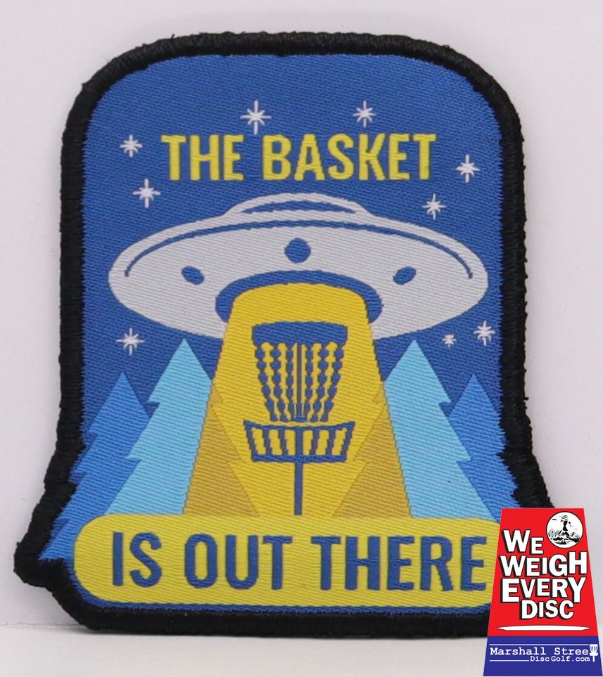 The Basket Is Out There Disc Golf Patch • Marshall Street Disc Golf